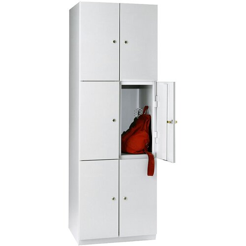Wolf omara s predelki, 6 predelkov, vxšxg 1800 x 600 x 500 mm, vrata svetlo siva Cene