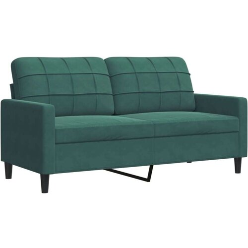 VidaXL 3-dijelni set sofa s jastucima tamnozeleni bar&amp;scaron;unasti Slike