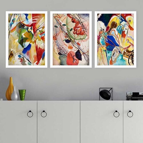 Wallity Set uramljenih slika 3BC_UN2763120 , 3 Dela Cene