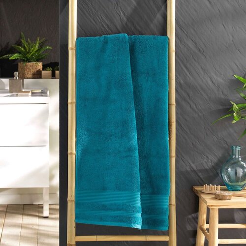 Douceur d int&amp;eacute;rieur Plavi pamučni ručnik od frotira 70x130 cm Tendresse &amp;ndash; Slike