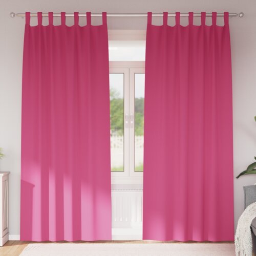 vidaXL Zatemnitvene zavese 2 pcs Roza 225 x 140 cm Poliester Cene