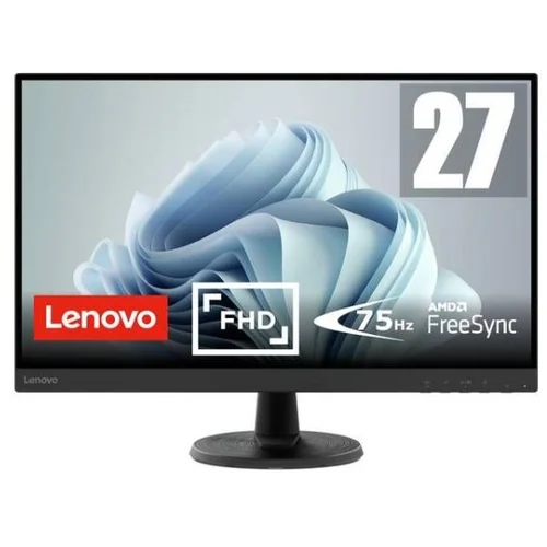 Lenovo D27-40 27'' Monitor FHD 1080p, 75Hz, IPS, 4ms, VGA , HDMI, Black , 3Y