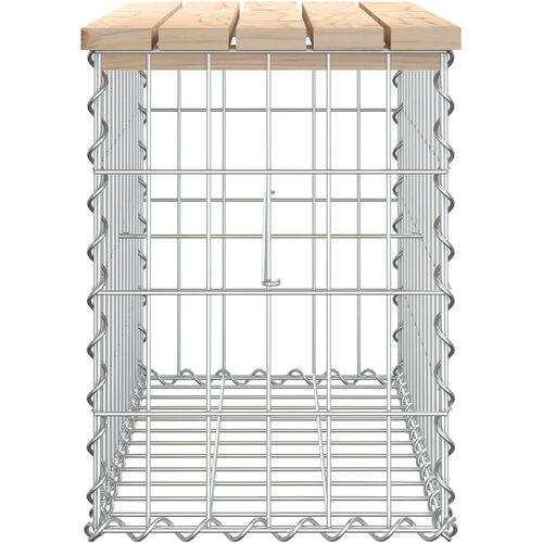  Vrtna klupa s gabionskim dizajnom 63x31,5x42cm masivna borovina Slike