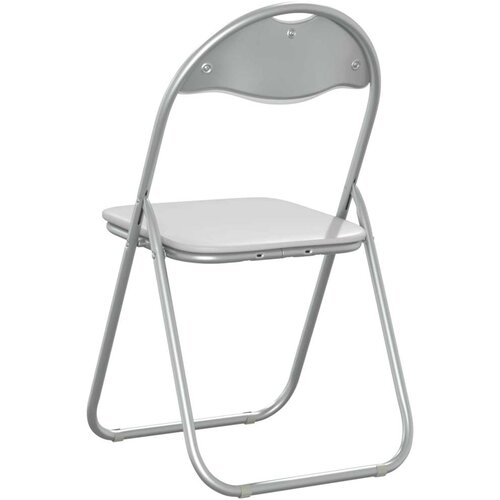  Sklopiva stolica 2 pcs Bijela i siva 48 x 43 5 x 81 cm - Bijela i siva 2 Slike