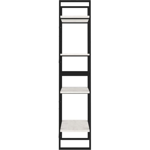  za knjige s 4 razine bijeli 60x30x140 cm od borovine Slike