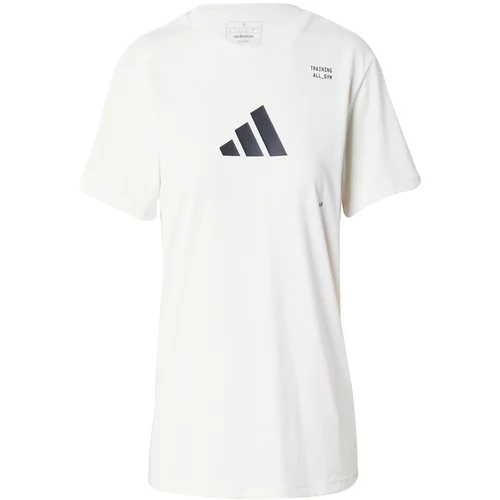 Adidas Tehnička sportska majica 'TR CAT G T' crna / prljavo bijela
