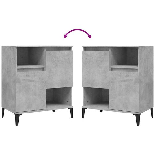  Komoda siva boja betona 60x35x70 cm od konstruiranog drva Slike