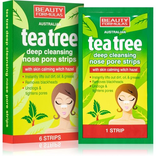 Beauty Formulas Tea Tree čistilni obliž za zama&scaron;ene pore na nosu 6 kos Cene