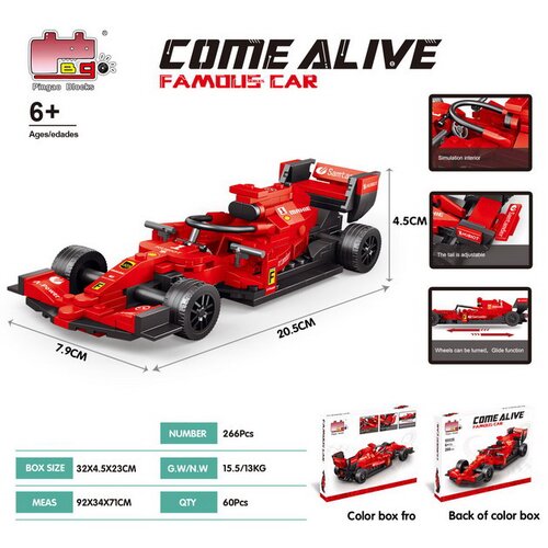 Formula F1 za sastavljanje od 266 dijelova - crvena Cijene