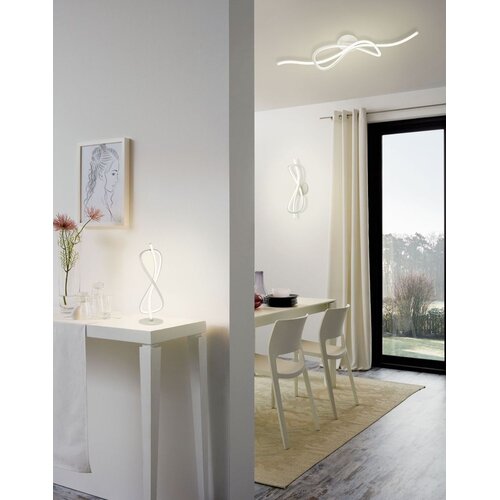 Eglo Novafeltria stolna/1, led, 10w, nikl-mat/bijela Slike
