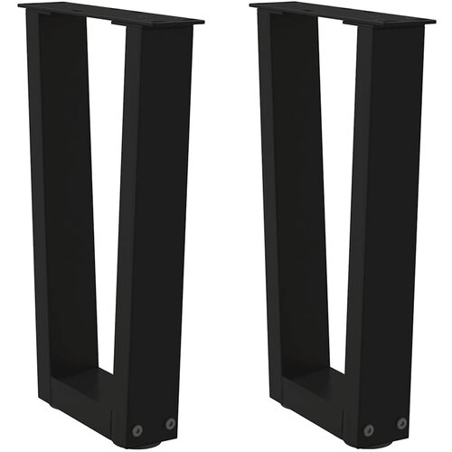 VidaXL noge jedilne mize v-oblike 2 kosa črne 38x(42-43,3) cm jeklo Slike