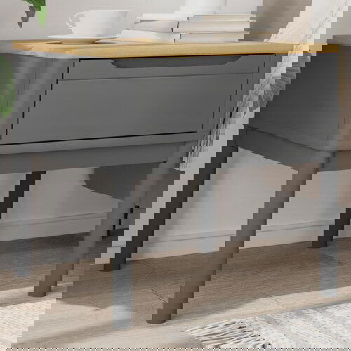 vidaXL Mizica za svetilko FLORO siva 55x55x54 cm trdna borovina Cene