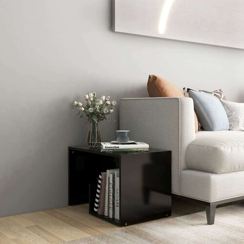  Bočni stolić crni 59 x 36 x 38 cm od iverice Slike
