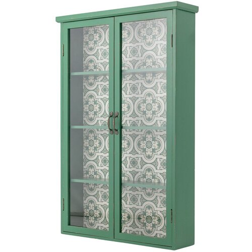 Bloomingville Zelena stenska vitrina iz masivne jelke 81x122x22 cm Hazem &amp;ndash; Slike