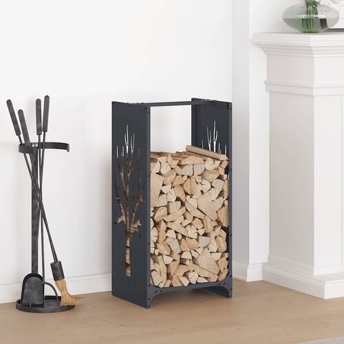 vidaXL stojalo za drva antracitno 40x30x80 cm hladno valjano jeklo Cene