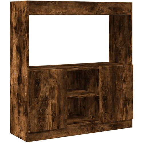 Maison Chic Visoka omara - Komoda - Predalnik dimljeni hrast 92x33x100 cm inženirski les, (21722461) Slike
