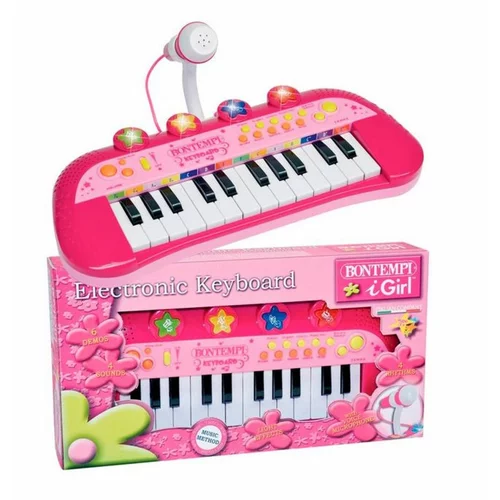 Bontempi el.klavijature 24 tipki sa mikrofonom roz