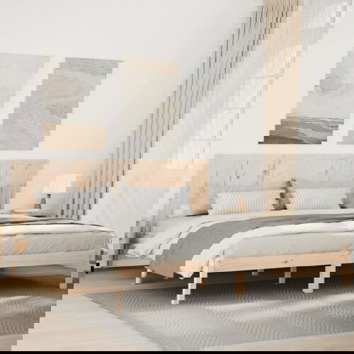 VidaXL Dugi okvir kreveta bez madraca 200 x 210 cm masivno drvo Slike