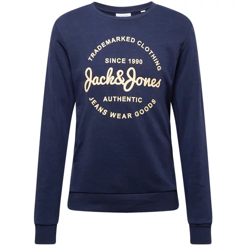 Jack & Jones Sweater majica 'FOREST' pijesak / mornarsko plava