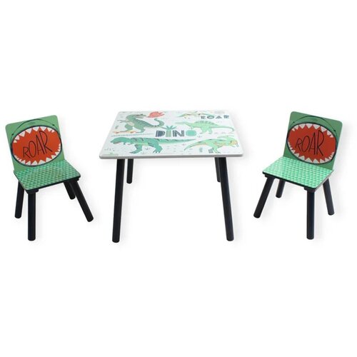 Kinder Home Dečiji sto sa stolicama Dinosaurus, 60x60x44cm Slike