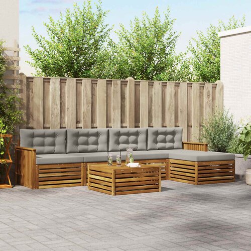  Set vanjskih sofa 6 kom. Prirodna i svijetlo siva Cijene