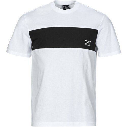 Ea7 Emporio Armani Majice s kratkimi rokavi ATHLETIC COLORBLOCK TSHIRT Bela Cene