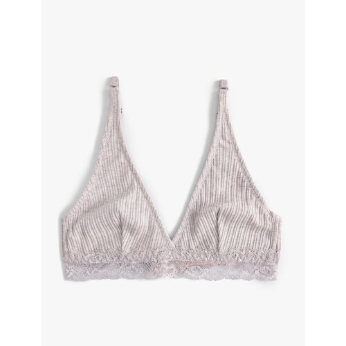 Koton Non-padded, non-wired bra with lace Cene