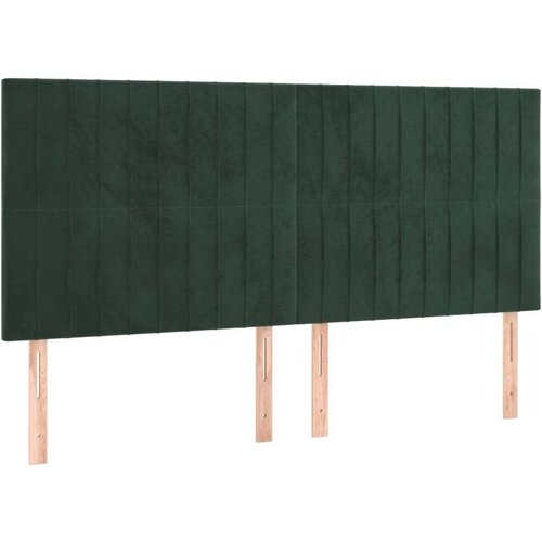  Uzglavlje 4 kom tamnozeleni 100x5x78/88 cm bar&amp;scaron;unasta Slike