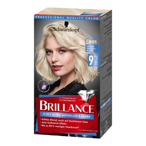 Schwarzkopf Brillance 2in1 Lighter &amp;amp; Color - 801 Diamond Blond Slike