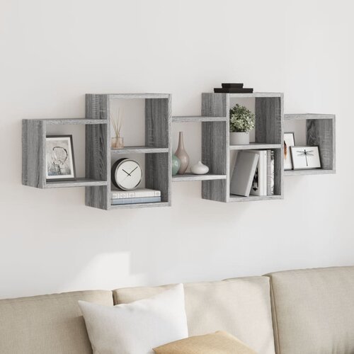 VidaXL Zidna polica boja hrasta sonome 129x18x42 cm konstruirano drvo Slike