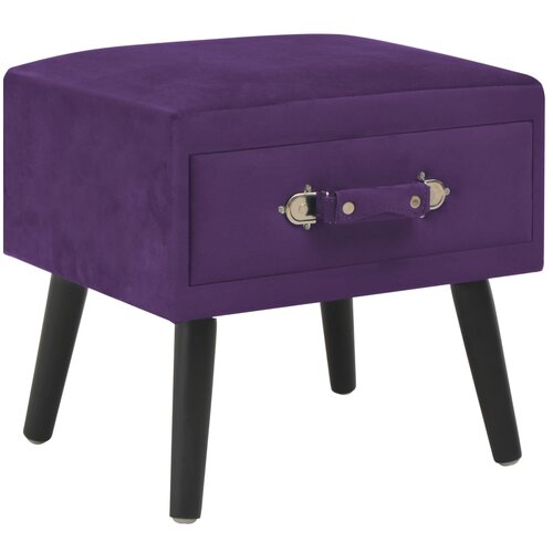 Maison Chic Dvo delni komplet Nočne omarice - Nočne mize žamet 40x35x40 cm temno vijolične, (21690149) Slike