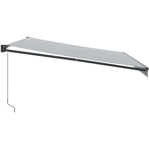 Tenda na uvlačenje antracit-bijela 4 5x3 m tkanina i aluminij Slike