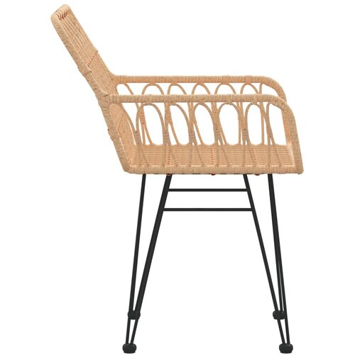  Vrtne stolice 2 kom s naslonima za ruke 56x64x80 cm PE ratan Slike