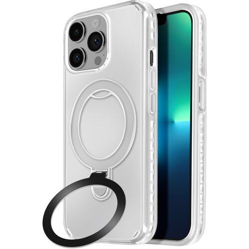 AVIZAR Ohi&scaron;je MagSafe, odporno na udarce, za iPhone 13 Pro s stojalom, Bela, (5000016091) Cene
