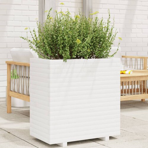 vidaXL Vrtna sadilica bijela 70x40x72 cm od masivne borovine Cijene