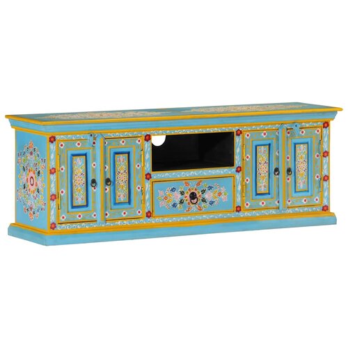 VidaXL TV ormarić plavi 110 x 30 x 40 cm od masivnog drva manga Slike
