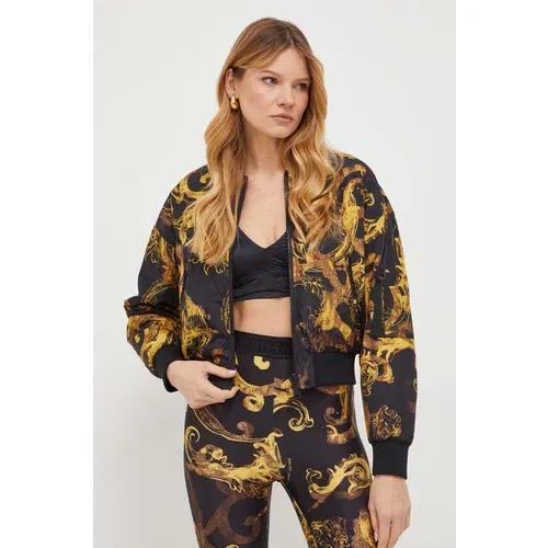 Versace Jeans Couture Dvostrana bomber jakna za žene, boja: crna, za prijelazno razdoblje, oversize