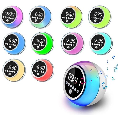 Venisymlis Digitalna Budilka Z Zvočnikom Bluetooth, Nočno Lučko, Večbarvno Nočno Lučko, Ki Spreminja Barvo, (22059810) Cene