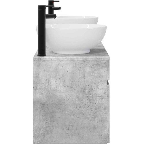  Set ormarića za kupaonicu 3 kom. Betonska siva 49 x 44,5 x 66,5 cm Slike