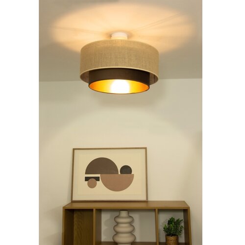 plafonski luster sarta 1xE27/60W/230V, prečnik 45 cm, smeđa/juta Slike