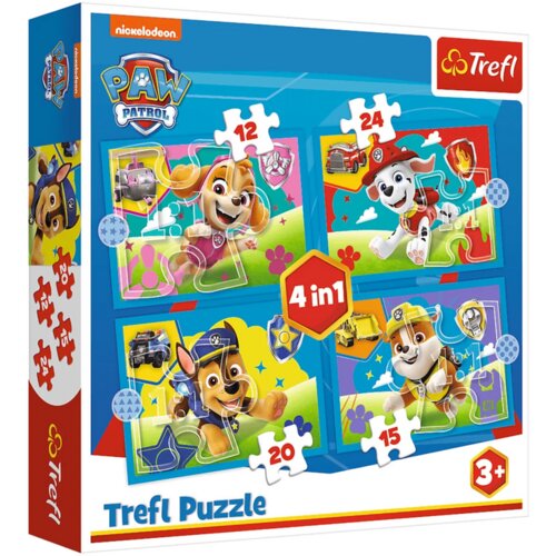 Puzzle 4u1 Paw Patrol psići koji trče - Trefl 34628 Cijene