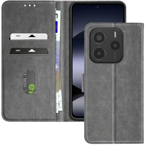 AVIZAR Ohi&scaron;je za Xiaomi Redmi Note 14 5G Clamshell Wallet and Video Holder, Siva, (5000015124) Cene