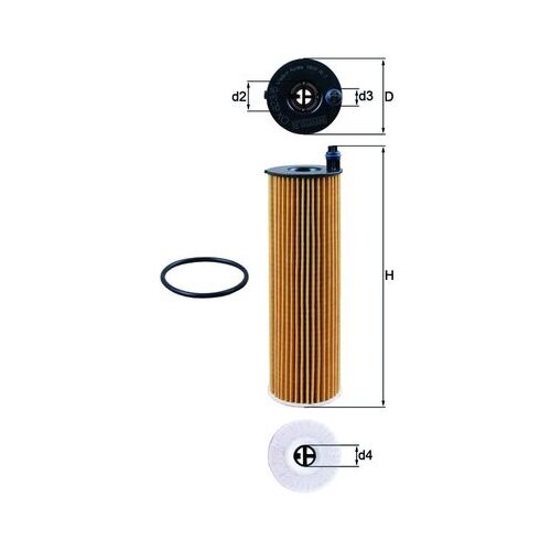 KNECHT MAHLE Filter olja MERCEDES 6541801100 KNECHT-MAHLE OX823-6D Slike