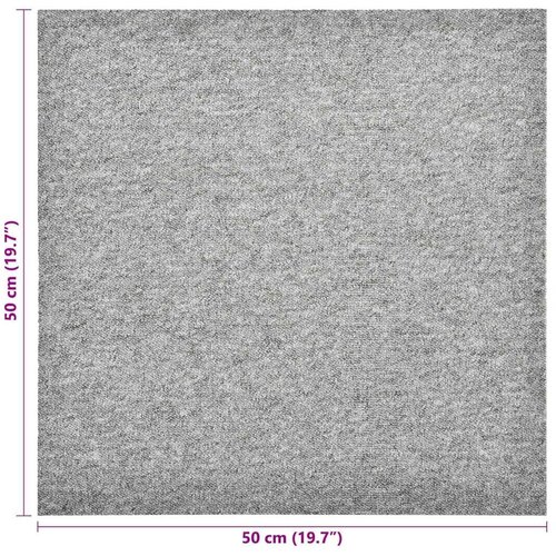  Tepih 20 pcs Svijetlo siva 50 x 50 cm 100% Polipropilen - Svjetlosiva Slike
