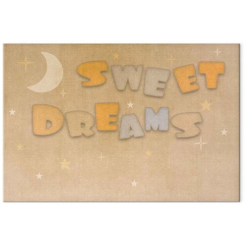  Slika - Sweet Dreams - Pastel Inscription Surrounded by the Moon and Stars 30x20 Na talijanskom platnu Slike