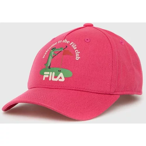 Fila Otroška bombažna bejzbolska kapa roza barva