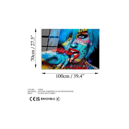 Wallxpert Slika od kaljenog stakla 70x100cm Slike