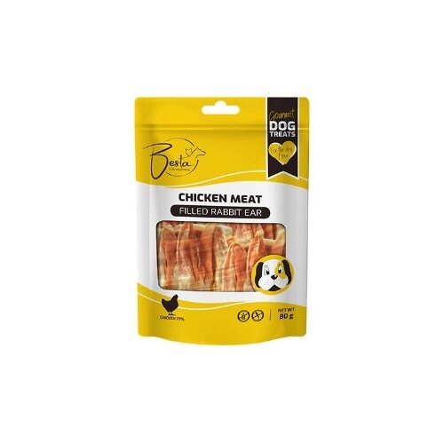 BESTA Rabbit Ears poslastica za pse sa piletinom 500 g Slike