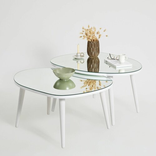 HANAH HOME gusto - white white nesting table (2 pieces) Slike