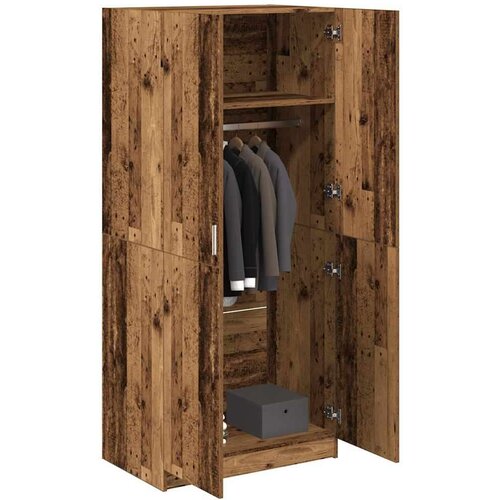  Garderobna omara Old Wood 80x52x180 cm Inženirski les Cene